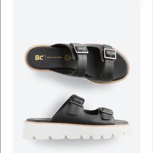 BC FOOTWEAR Hand to Hold Vegan Leather Lug Slide